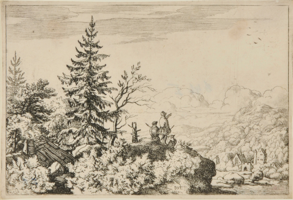 TWO MEN ON THE ELEVATED TERRACE