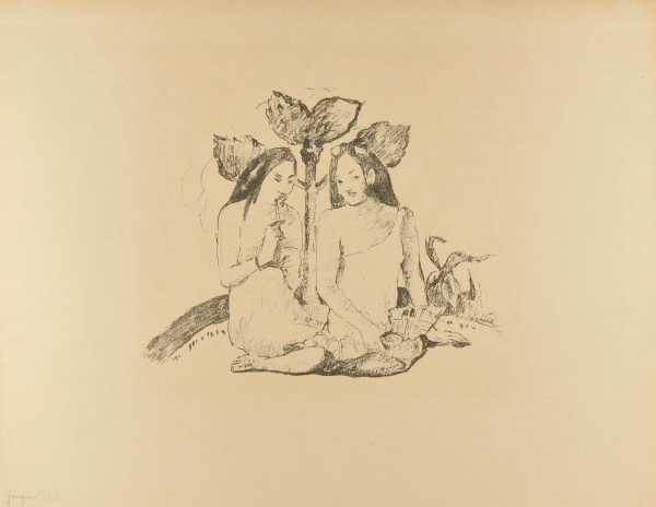 DEUX FEMMES MAORIES ACCROUPIES (TWO MAORI WOMEN SQUATTING DOWN)