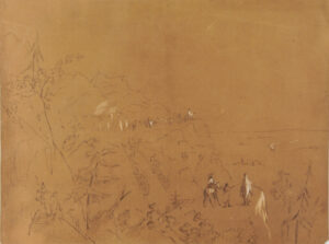 Western Scene of Indians on Horseback