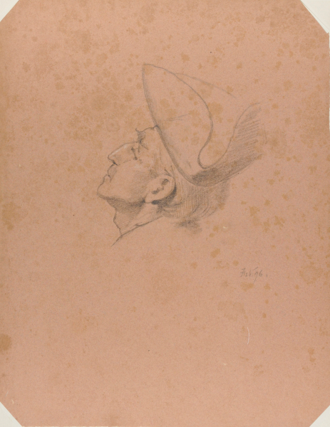 HEAD STUDY OF MAN FROM THE BACK IN A TRI-CORN HAT
