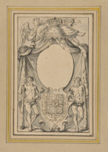 Armorial Frontispiece with Space for a Portrait