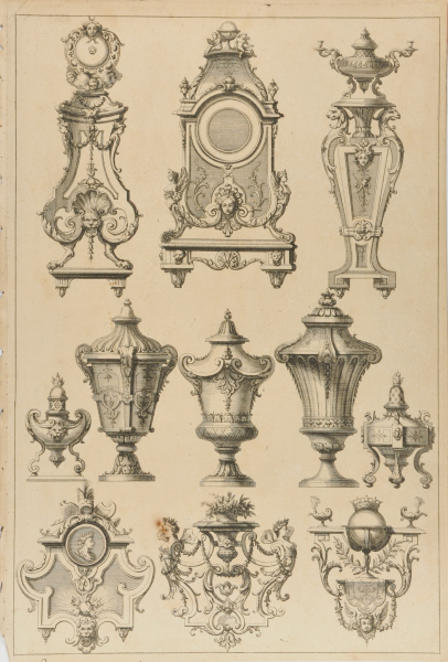 Portes a horloges, cartouches, vases et pendules - Image 2