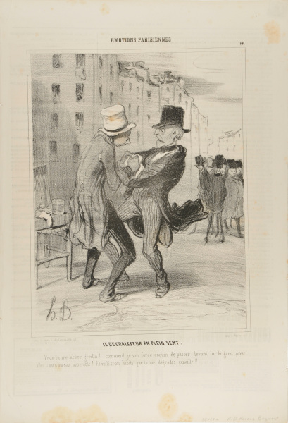 Le Dégraisseur en plein vent. – Veux-tu me lâcher, gredin? comment je suis forcé, coquin, de passer devant toi brigand, pour aller à mon bureau, misérable! Et voilà trois habits que tu me dégrades canaille!!… - Image 3