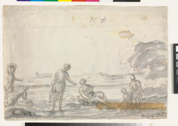 WOMAN BESIDE A STREAM (RECTO); BLIND MAN'S BALL (VERSO)