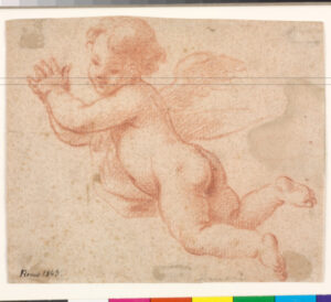 Flying Putto with Clasped Hands