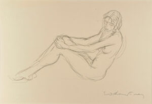 Seated Nude with Arms Clasping Knees