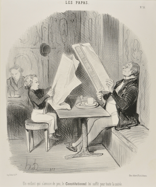 A CHILD WITH LITTLE AMBITIONS: THE CONSTITUTIONNEL WILL KEEP HIM BUSY FOR THE WHOLE EVENING