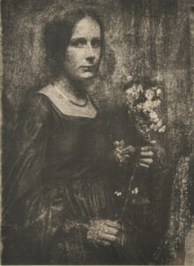 Portrait of a Woman with Flowers