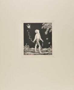 Boy with Books and Bluebird