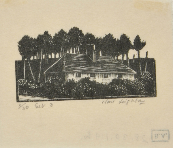 A House with Tree Behind It