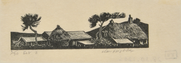 Houses and Thatched Rick and Barn