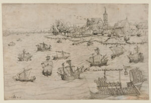 View of Seaport, with Jonah and the Whale