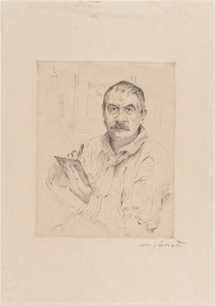 Self-Portrait, while Etching