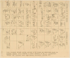 Signs Exchanged Between Ireteba, Sub-Chief of the Mohave, and Major Beale, Aboard the “General Jessup”, While Ferrying 16 Camels (Property of the U.S. Government) Across the Colorado River Near Needles, California, January 1858