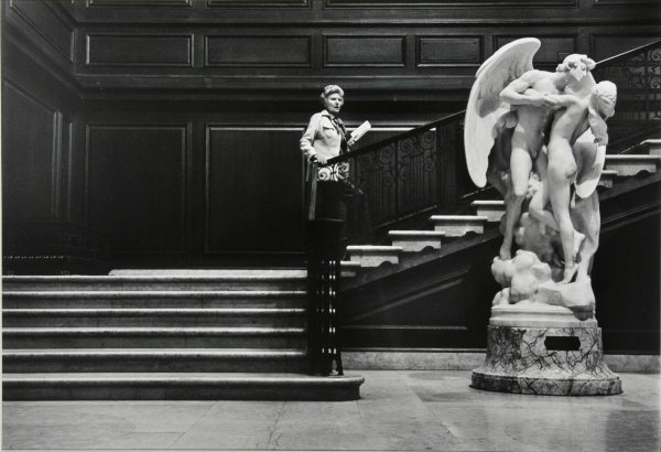 WOMAN ON STEPS AGHAST OF CELESTIAL LOVE, WASHINGTON, D.C.