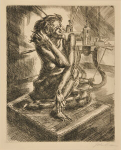 Crouched Nude and Press