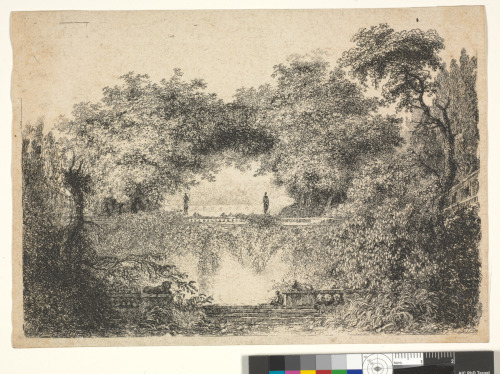 Vue prise dans les jardins de la Ville d’Este à Tivoli - Image 1