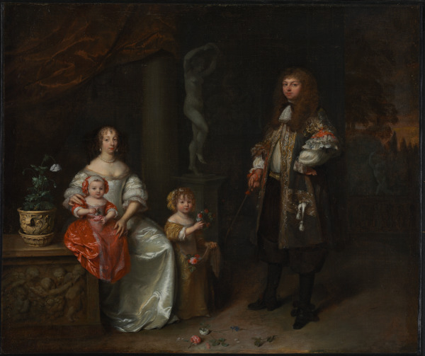 Family Portrait before a Garden Landscape - Image 1