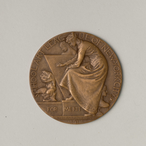 “School Art League of New York Merit Award” Medal