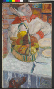 Woman with Basket of Fruit