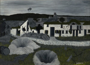 Shell Holes and Observation Balloon, Champagne Sector