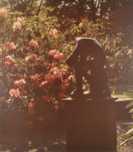 Marcka, Prometheus Bound, II. Photograph taken in The Wurtzburger Sculpture Garden (original site, Timberlane)