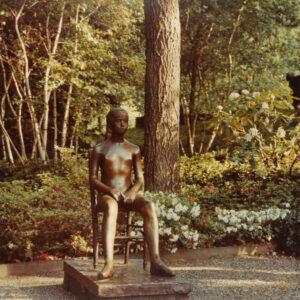 Manzu. Photograph taken in The Wurtzburger Sculpture Garden (original site, Timberlane)