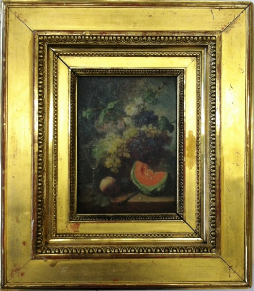 STILL LIFE WITH MELON AND GRAPES