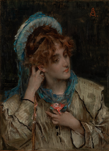 Girl Holding a Nosegay