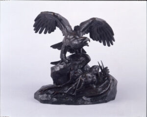 Aigle tenant un héron (seconde version)