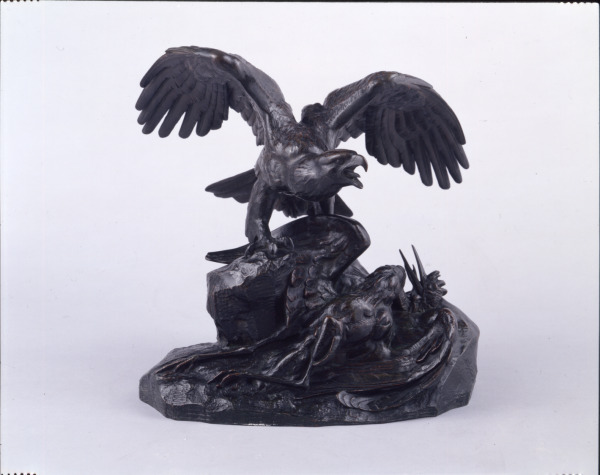 Aigle tenant un héron (seconde version)