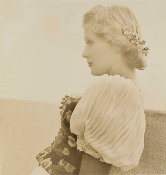 Profile of a Young Woman with Flowers in her Hair - Image 2