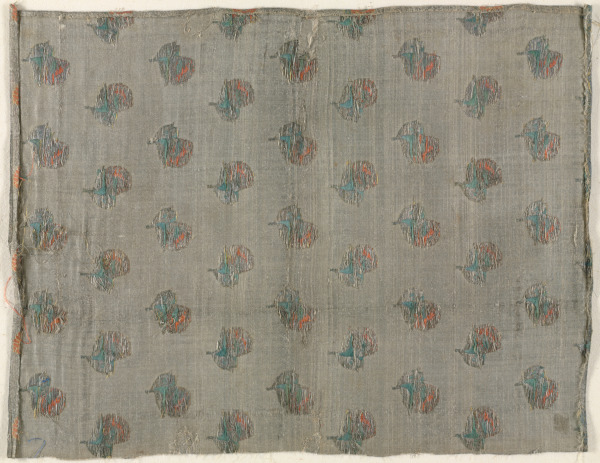 Fragment of Brocaded and Stamped Metallic Ground Fabric - Image 2