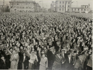 Sudeten Germans Cheer Henlein. Published in ‘North of the Danube,’ 1939