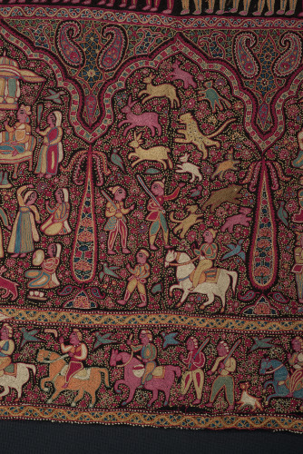 Embroidered Pictorial Shawl (Amlikar) - Image 58