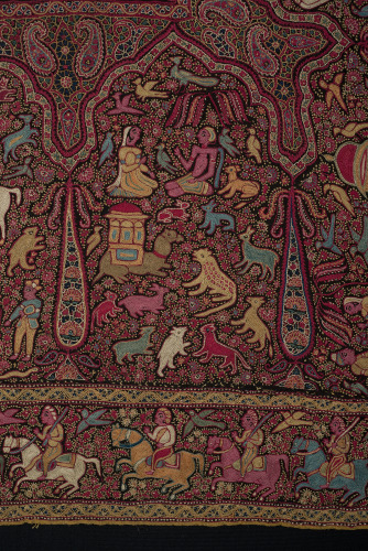 Embroidered Pictorial Shawl (Amlikar) - Image 45