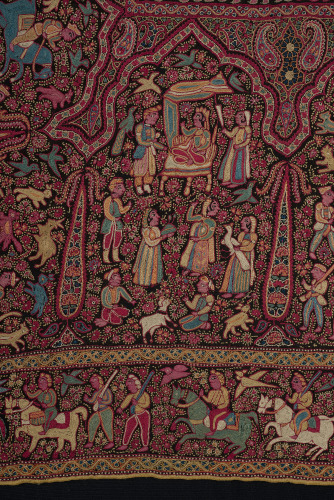 Embroidered Pictorial Shawl (Amlikar) - Image 34