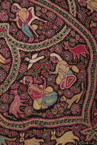 Embroidered Pictorial Shawl (Amlikar) - Image 7