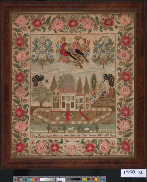 Sampler with House and Landscape