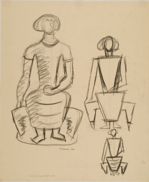 Study for Seated Girl - Image 3