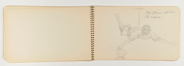 Sketchbook with 18 Drawings. (Scenes of family and friends in summer camp). - Image 16