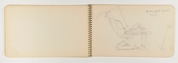 Sketchbook with 18 Drawings. (Scenes of family and friends in summer camp). - Image 66