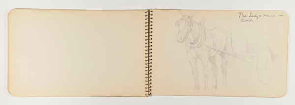 Sketchbook with 18 Drawings. (Scenes of family and friends in summer camp). - Image 64