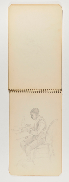 Sketchbook with 18 Drawings. (Scenes of family and friends in summer camp). - Image 29