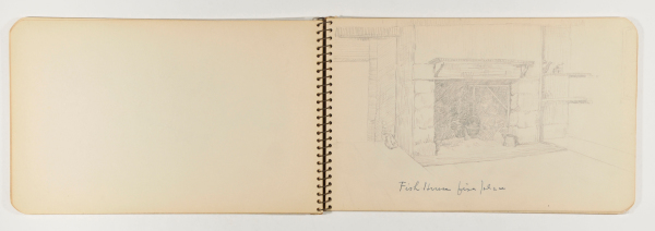Sketchbook with 18 Drawings. (Scenes of family and friends in summer camp). - Image 19
