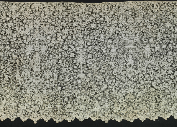 Point de France Needle Lace Furnishing Flounce - Image 7