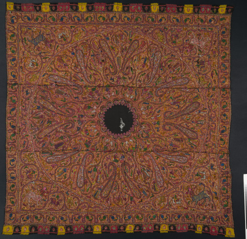 Embroidered Rumal (Square Amlikar Shawl) with Figures - Image 35