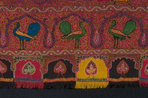 Embroidered Rumal (Square Amlikar Shawl) with Figures - Image 28