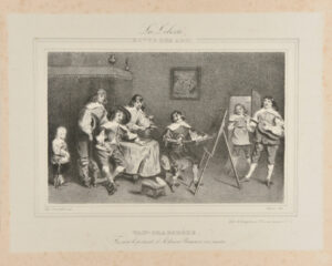 Van-Graesbeke, faisant le portrait de Adrien Bouwer, son Maitre