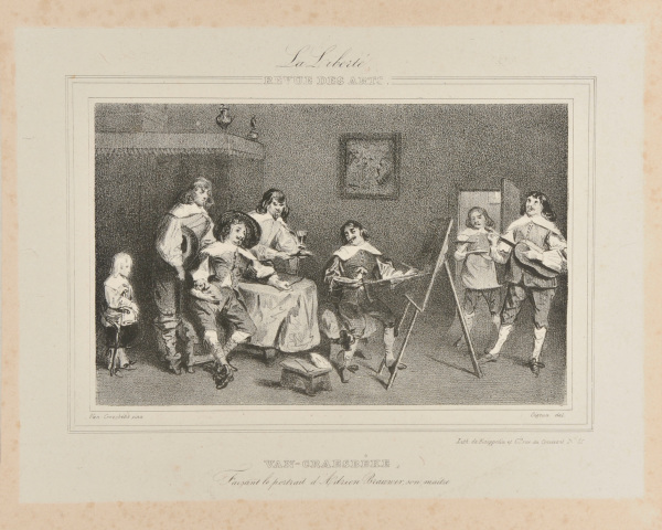 Van-Graesbeke, faisant le portrait de Adrien Bouwer, son Maitre